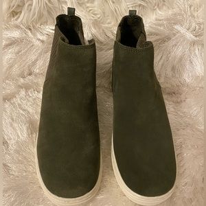 Green Leather Upper Balance wedge Sneaker Boots